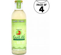 GutLife - Basil Fennel Kombucha - Pack of 4 - Healthy Green Tea Fermented Drink - 1000 ml, Pack of 4