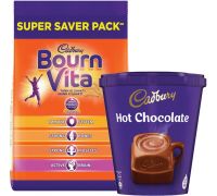 Cadbury Bournvita Inner Strength 750 G Pouch X 1, Hot Chocolate 200 G X 1  - Pack of 2 Energy Drink - 2x475 g, Chocolate Flavored