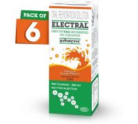 Electral Orange Flavoured Tetra Pack of 6 Hydration Drink - 6x200 ml, Orange Flavored