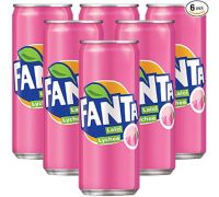 fanta Lychee Flavoured Drink Pack Of 6  - 6 X 320 ml Each Hydration Drink - 6x53.33 ml, Lychee Flavored