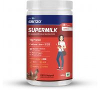 Gritzo SuperMilk 13+  - Girls Kids Nutrition & Health Drink Powder for Kids Growth Nutrition Drink - 400 g, Natural Double Chocolate Flavored