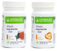 HERBALIFE Afresh Energy Drink - Tulsi Flavor & Peach Flavor For Weight Loss Energy Drink - 50 g, Tulsi, Peach Flavored