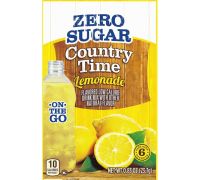 Kraft Country Time Lemonade Zero Sugar On The Go 6 Sachet Drink Mix 23.7g Energy Drink - 23.7 g, Lemonade Flavored