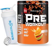 MUSCLE ELITE FITNESS Pre Workout Supplement Increased Endurance Highlighted Energy, Strength, X1 Energy Drink - 255 g, Orange Flavored