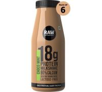 Raw Pressery Dairy Protein Milkshake - Choco Mint Nutrition Drink - 6x200 ml, Choco Mint Flavored
