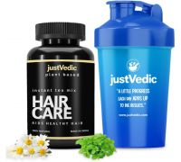 justvedic by Justvedic Hair Care Drink | 1 Month Pack + Shaker | Help in Hair Fall, Shine Hair - 2 x 30 g