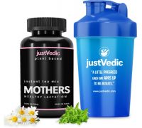 justvedic by Justvedic Mothers Drink Mix | 1 Month Pack + Shaker | Breastfeeding Moms - Lactation - 2 x 30 g