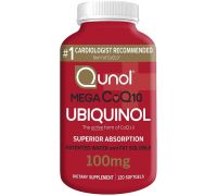 Asterveda Qunol Mega CoQ10 UBIQUINOL, Superior Absorption, Patented Water  - 100 mg- Softgels - 120 No
