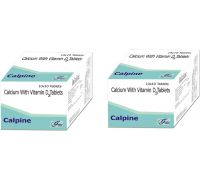CALPINE Calcium 500mg With VitaminD3 250 U.I.-200 Tablets - 2 x 100 No
