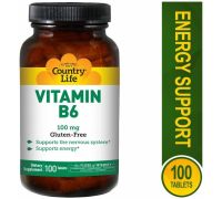 Country Life Vitamin B6, 100 mg, 100 Tablets - 100 mg