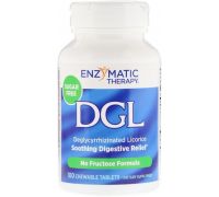 Enzymatic Therapy DGL, Deglycyrrhizinated Licorice, 100 Chewable Tablets - 100 Tablets