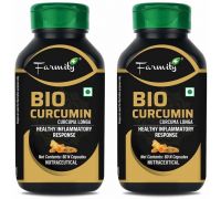 Farmity Bio Curcumin Supports Healthy Digestive System For Men And Women - 2 x 60 Capsules