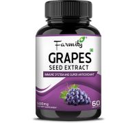 Farmity Grape Seed Extract Dietary Supplement Improves Metabolism & Immune System - 4 x 15 Capsules