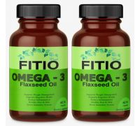 FITIO Nutrition Flaxseed Extract Capsules Omega 3 Flax Seed Oil Capsule  - Pack Of 2 Premium - 2 x 60 Capsules