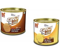 GRD Chocolate protein biscuits 250g & Milk Protein biscuits with Nutrients 250g - 2 x 250 g