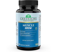 Greeniche Muscle Grow Natural Supplement for Muscle Gain & Body Strength - 60 Veg Capsules - 60 No