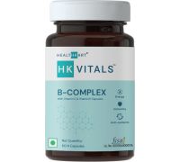 HEALTHKART HK Vitals B Complex, Vitamin C and E, Biotin, Energy Booster  - 60 No - 60 No