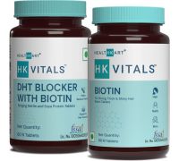 HEALTHKART HK Vitals Biotin 10000mcg and DHT Blocker with Biotin, Hair Growth Supplement - 2 x 60 Tablets