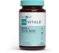 HEALTHKART HK Vitals Iron + Folic Acid with Zinc, Vitamin C & Vitamin B12  - 90 No - 90 No
