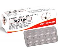 HEALTHPRIME Biotin 10000mcg Maximum Strength for Hair Growth for Hair Skin & Nails - 100 No