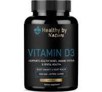 Healthy By Nature Nutrition Plant Based Vitamin D3 K2 MK7 Supplement Veg Advanced - 60 Capsules