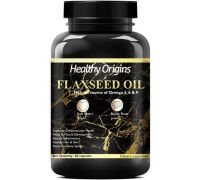 Healthy Origins Nutrition Flax Seed Oil Capsules | Flax Seed Capsule Omega 3 Ultra - 60 No