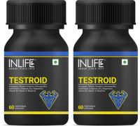 Inlife Testroid Supplement for Men with Zinc Monomethionine-60 Veg Caps - 2 Pack - 120 No