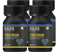 Inlife Testroid Supplement for Men with Zinc Monomethionine-60 Veg Caps - 4 Pack - 240 No
