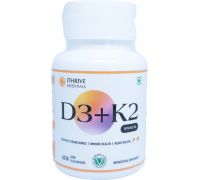 iThrive Essentials, Vitamin D3+K2  - MK-7 with MCT Oil, 60 liquid filled capsules - 60 Capsules