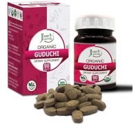 Just Jaivik Organic Guduchi / Giloy Tablets As Dietary Supplements - 90 Tablets