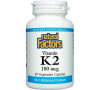 Natural Factors Vitamin K2 100 mcg 60 Vegetarian Capsules - 60 Capsules