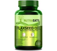 NutraEats Flax Seed Oil Capsules, Omega 3-6-9 fatty acid Premium - 60 No
