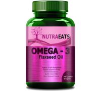 NutraEats Flaxseed Extract Capsules , Flax Seed Oil Capsule Premium - 60 No
