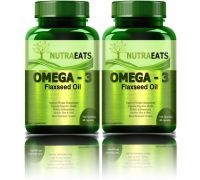 NutraEats Nutrition Flaxseed Extract Capsules Omega 369  - Pack Of 2 - 2 x 60 No