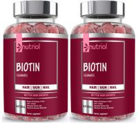 Nutriol Biotin Gummies for Hair Growth | Skin Glow & Longer Nails  - SD19Ultra - 2 x 15 No