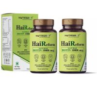 Nutrisrot HaiReform Plant-Based Biotin  - 120 caps-Strong Hair-Nails - 2 x 60 No
