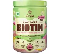 Origin Nutrition 100% Natural Plant-Based Biotin-10000+ mcg, Stronger Hair, Nail & Healthy Skin - 120 g
