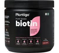 Plantigo Vegan Plant Biotin 10000+ Mcg Powder  - Sesbania Agati, Sea Buckthorn Hair Growth - 150 g