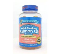 Pure Alaska Omega Omega-3 Wild Alaskan Salmon Oil 1000mg Softgels 210-Count - 210 No