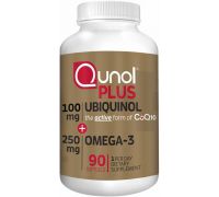 Qunol Ubiquinol CoQ10 with 250mg Omega 3 Fish Oil 90 Vitamins Softgel - 90 No
