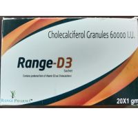 RANGE PHARMA Range - D3 Vitamin D3 Sachets Pack of 20 X 2 Box - 2 x 20 No