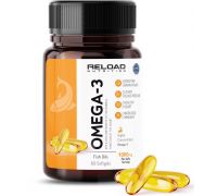 RELOAD NUTRITION Fish oil - 1000mg  - Omega 3, with 180 mg EPA & 120 mg for brain, heart, eye health - 60 No