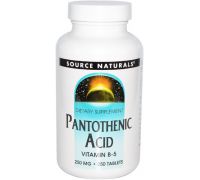 Source Naturals Pantothenic Acid, 250 mg, 250 Tablets - 250 Tablets