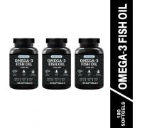 US KART Fish oil for brain, heart and eye health, 180 softgels - 3 x 60 Capsules