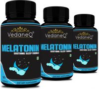 VedaneQ Melatonin 10mg Tablets, Helps You Fall Asleep Faster, Longer Pack of 3 - 3 x 90 Tablets