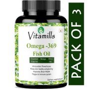 Vitamills Ultra Fish Oil  - Triple Strength With 1000Mg Omega 369 - Ultra - 3 x 60 Capsules
