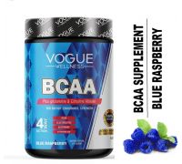 Vogue Wellness BCAA Supplement Powder for Instant Energy & Endurance BLUE RASBERRY - 400 g