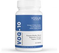 Vogue Wellness VOQ -10 Omega 3 Coenzyme Q10 for Healthy Heart, Immunity Booster - 30 Tablets