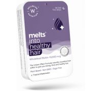 Wellbeing Nutrition Melts Healthy Hair Plant Based Biotin 10000mcg+ For Hair Growth & Nourishment - 30 No