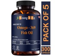 Young N Fit Nutrition Fish Oil  - Triple Strength With 1000Mg Omega 369  - YNF245 - 5 x 60 Capsules